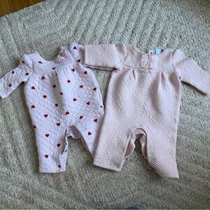 Janie and Jack Soft Pink Baby Outfits 0-3 months